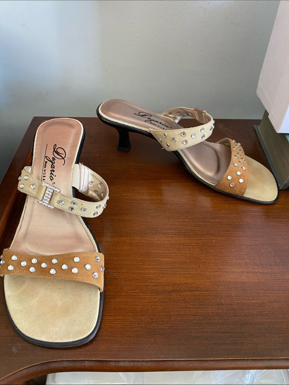 Vintage Suede Mules, 38